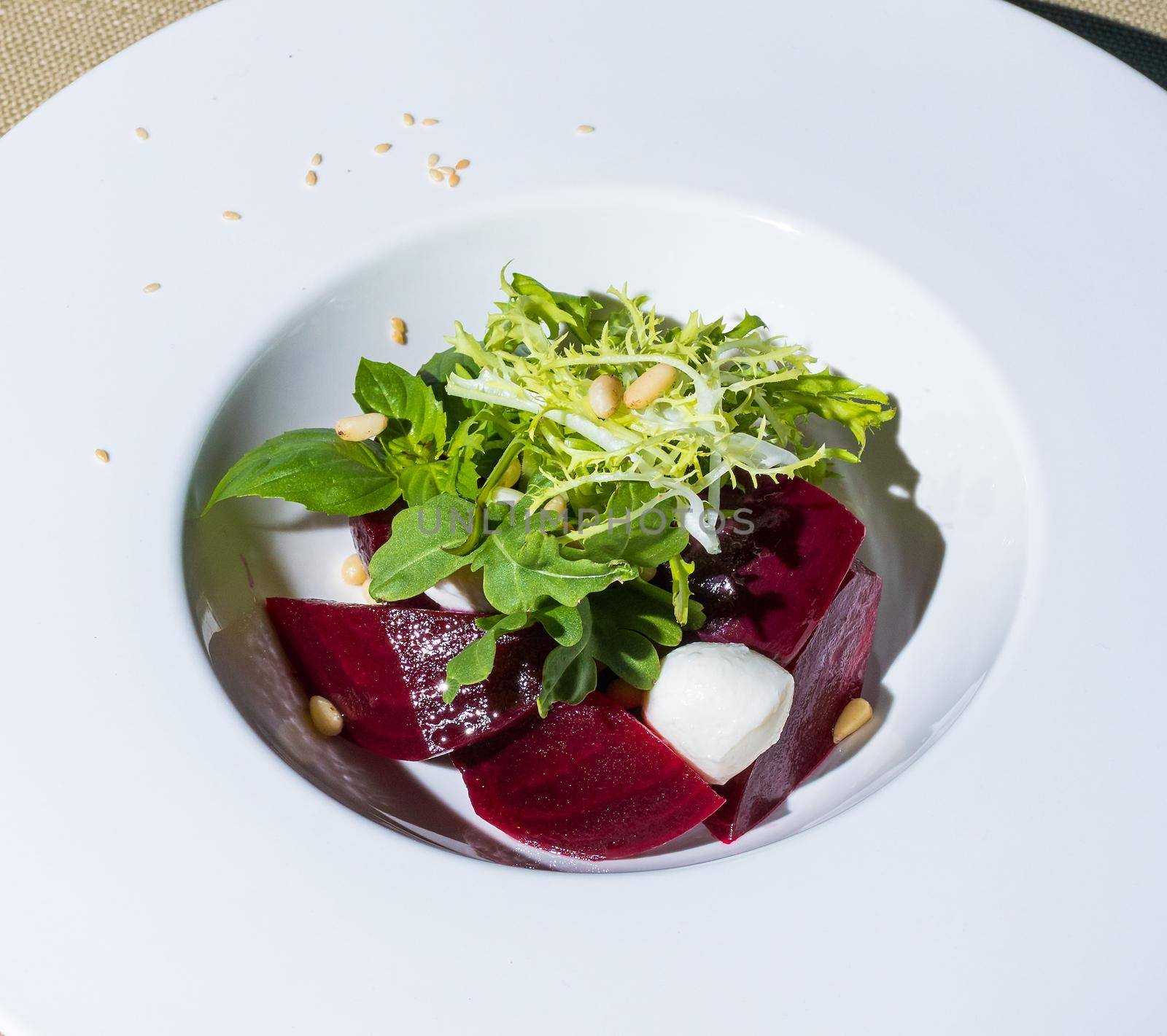 Fresh Beetroot salad close up