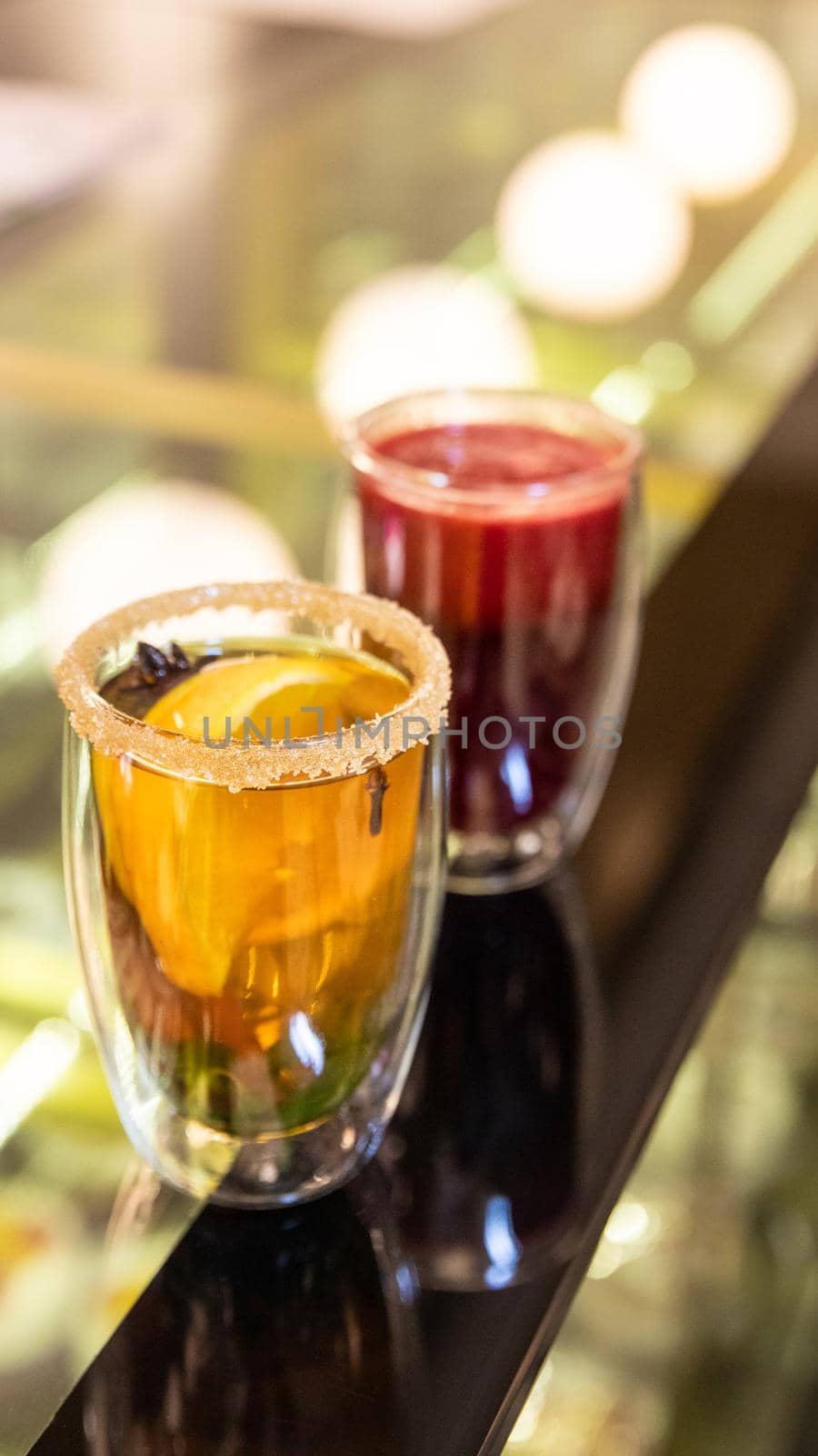 Red and yellow natural tea close up by ferhad