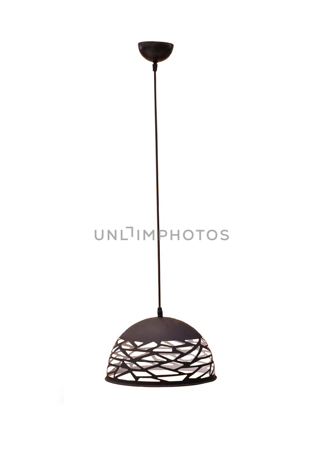 Black Chandelier on white background by ferhad