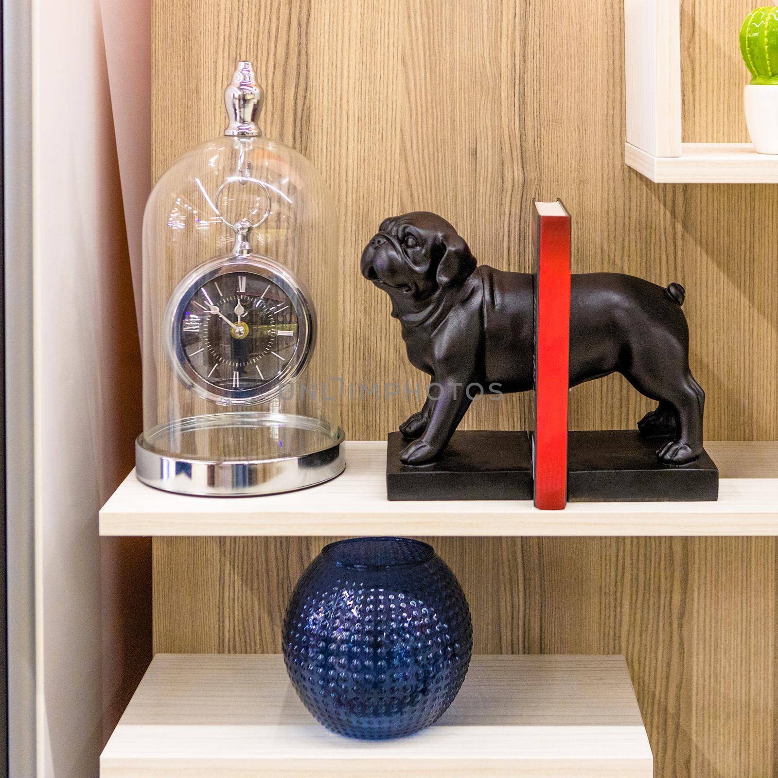 Dog clock decor for home isolated