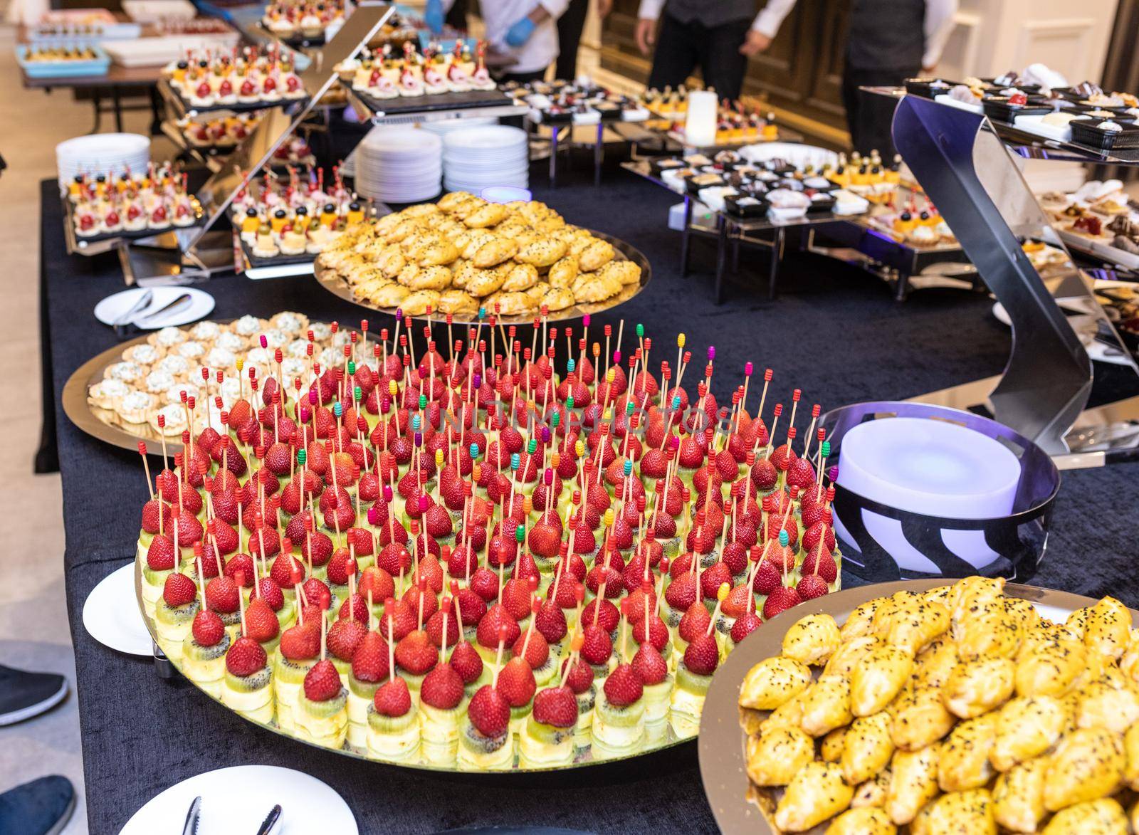 Snacks, garnish on the table at event by ferhad
