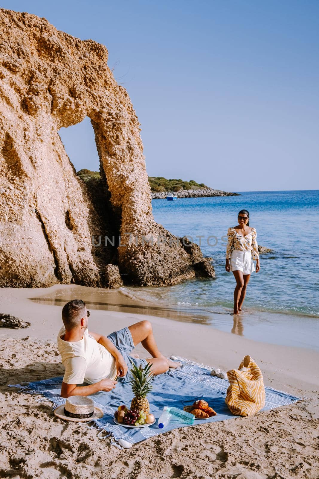 Tropical beach of Voulisma beach, Istron, Crete, Greece by fokkebok