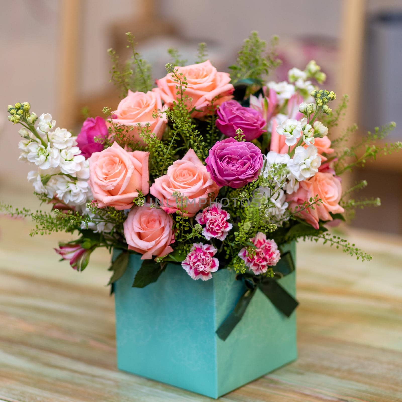 Beautiful flower bouquet in the box by ferhad