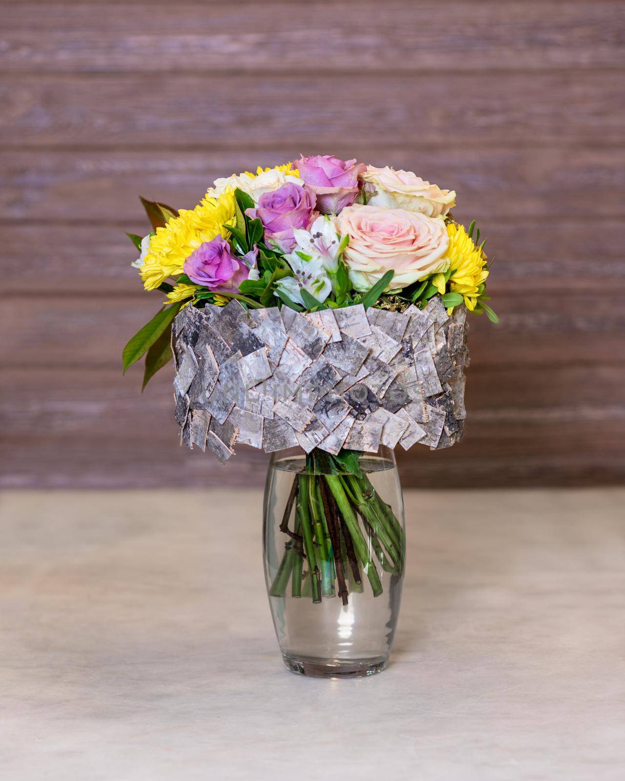 Beautiful flower bouquet in the vase by ferhad