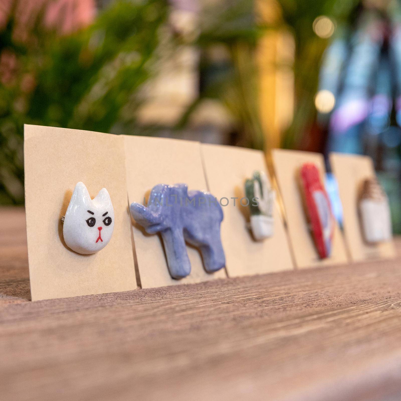 Small tags, animal toys on the table by ferhad