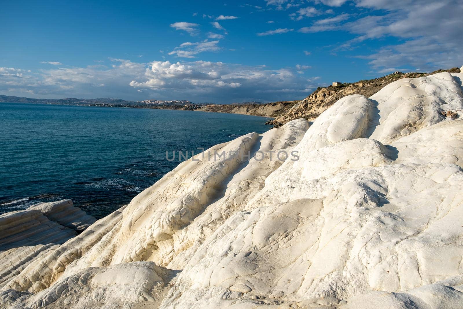 Scala dei Turchi Stair of the Turks, Sicily Italy ,Scala dei Turchi. A rocky cliff on the coast of Realmonte, near Porto Empedocle, southern Sicily, Italy by fokkebok