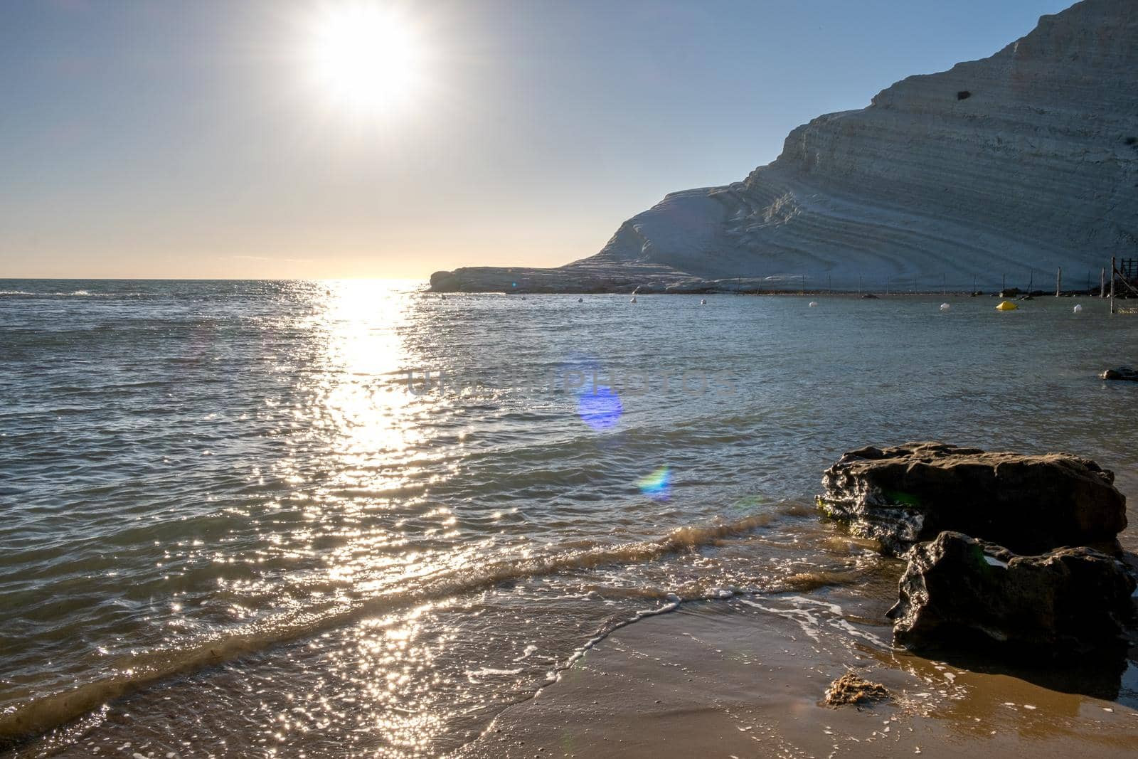 Scala dei Turchi Stair of the Turks, Sicily Italy, Scala dei Turchi. A rocky cliff on the coast of Realmonte, near Porto Empedocle, southern Sicily, Italy. Europe