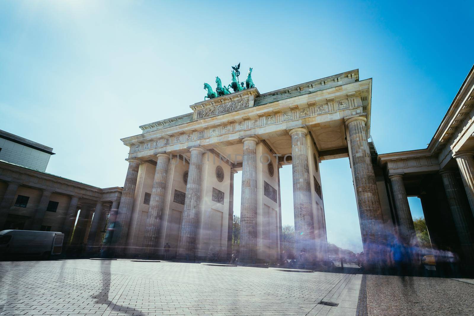 The Brandenburger Tor, Brandenburger Gate in Berlin, Germany. Tourist attraction. by Daxenbichler