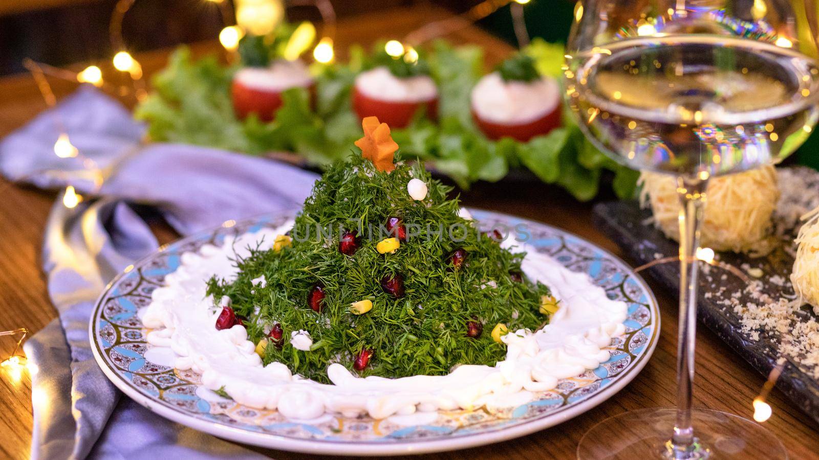 Salad like a new year tree close up by ferhad