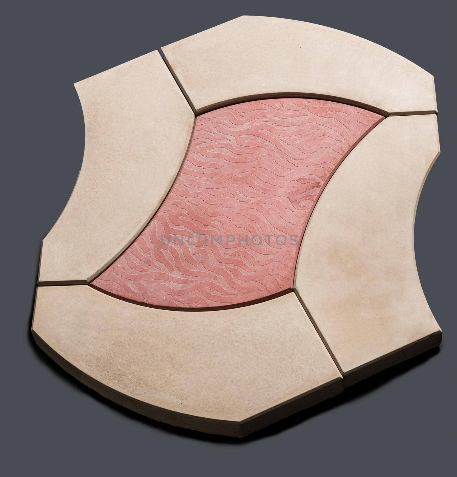 A sample of ground, wall stone shape on the unicolour background by ferhad