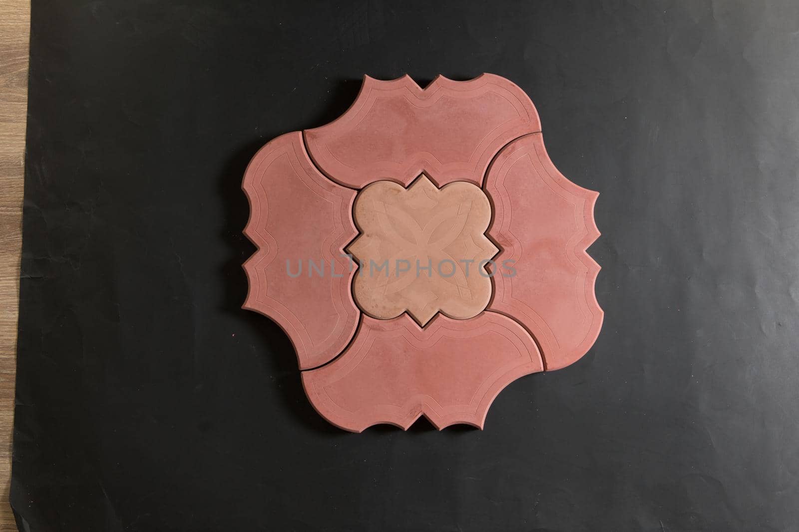 A sample of ground, wall stone shape on the unicolour background by ferhad