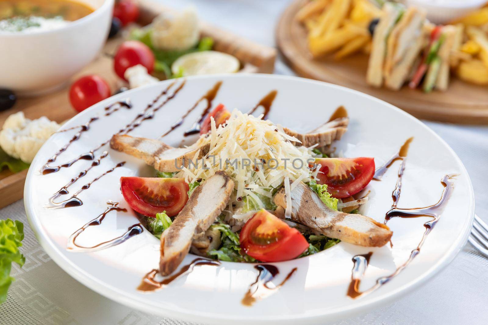 Beautiful chicken salad close up by ferhad