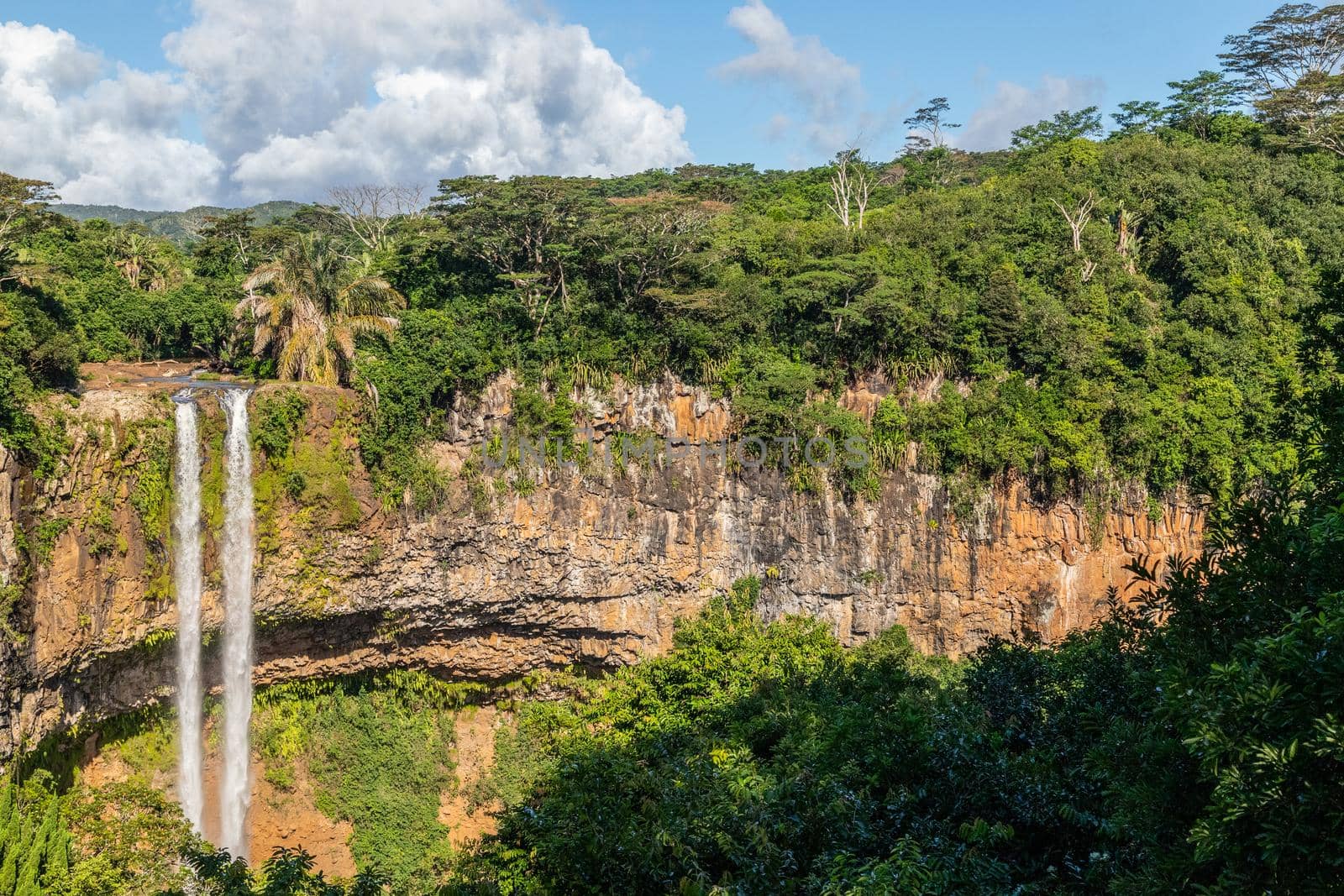 Chamarel waterfall on Mauritius island, Indian ocean