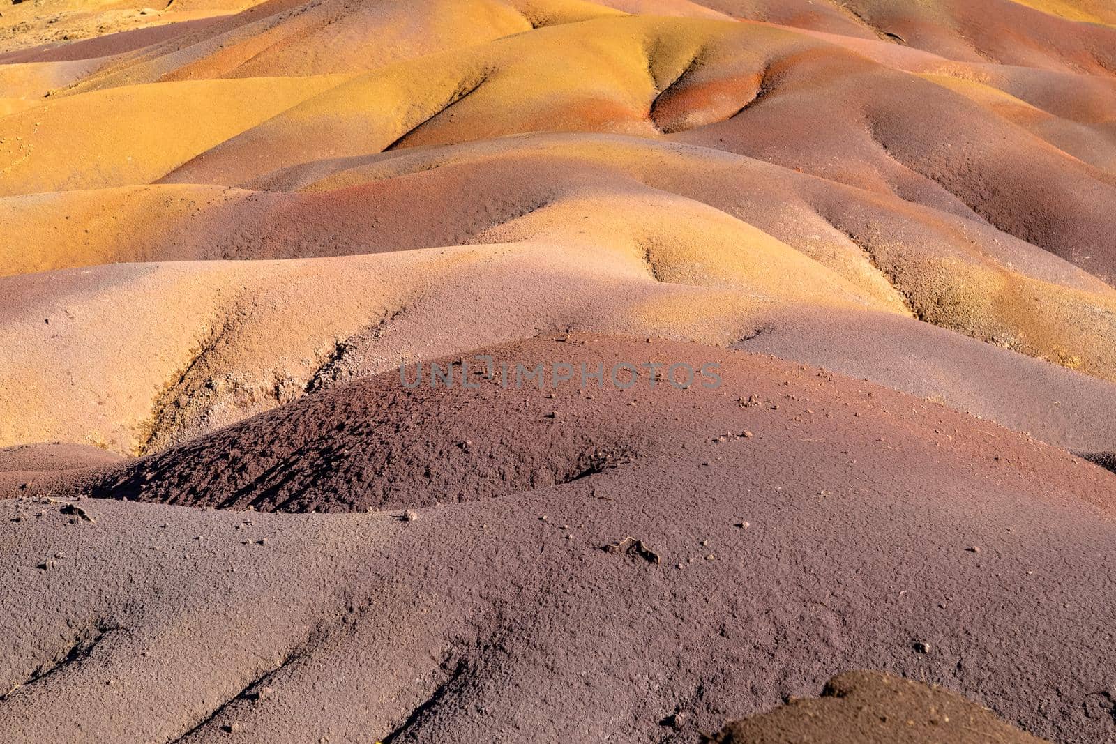 Seven coloured earth (sandstone formation with seven colours) on Mauritius island, Chamarel, Indian ocean