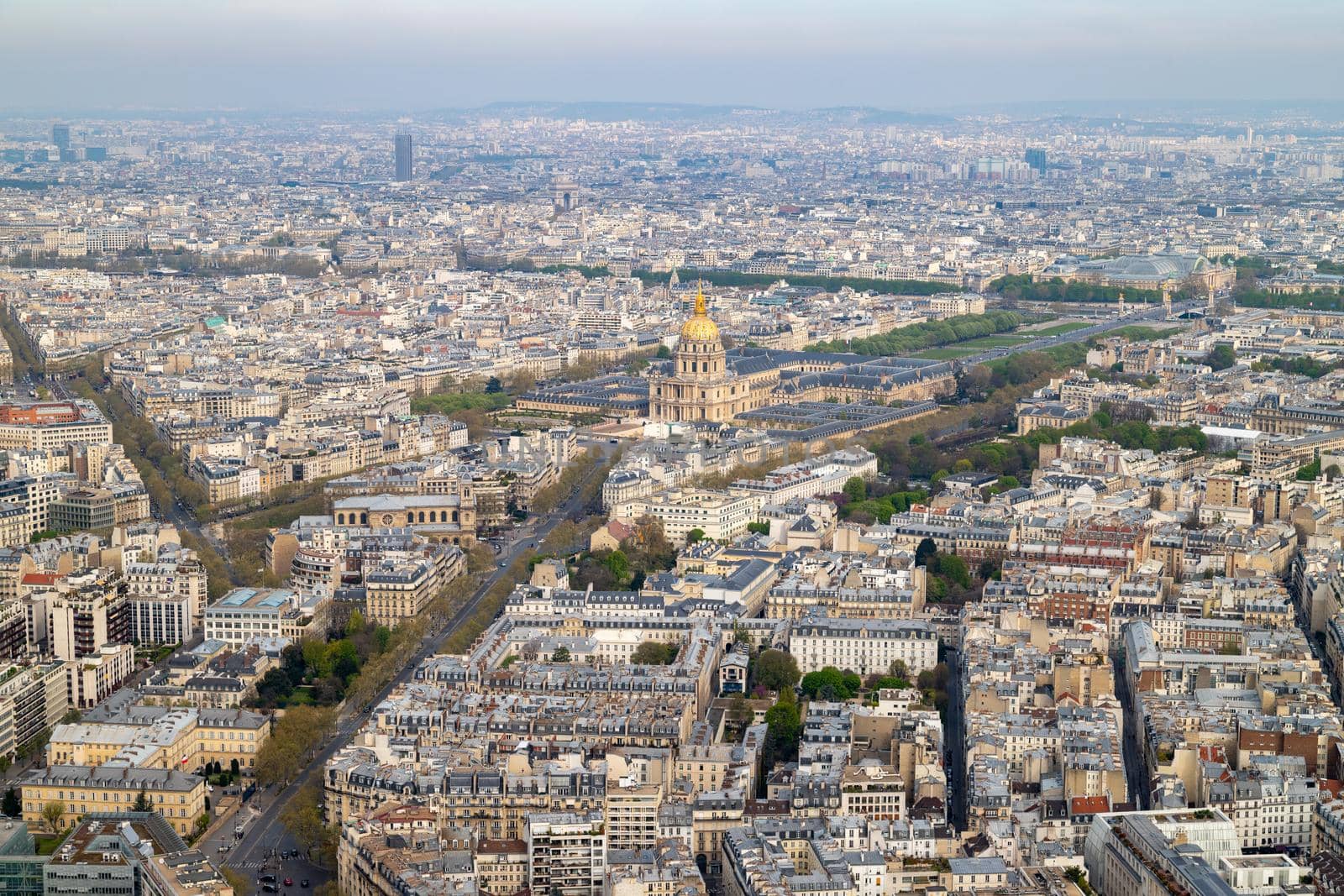 Aerial view from Tour Montparnasse at the city of Paris by reinerc