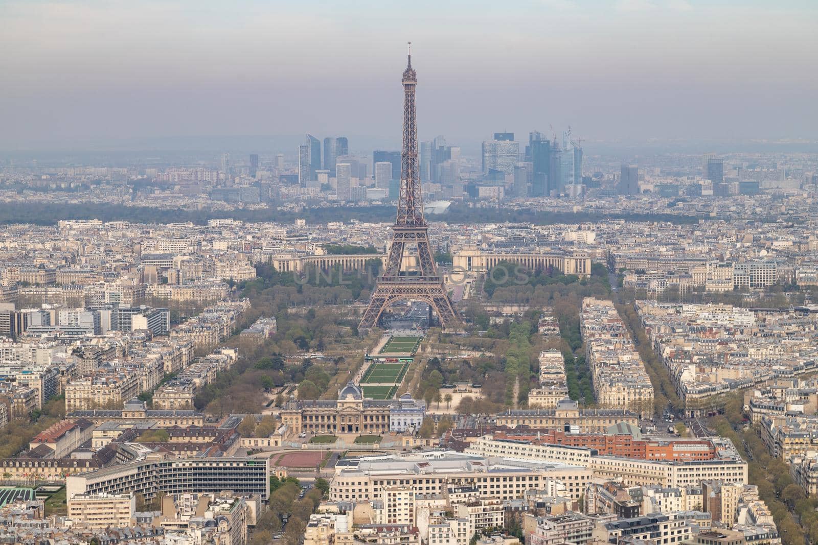 Aerial view from Tour Montparnasse at the city of Paris by reinerc