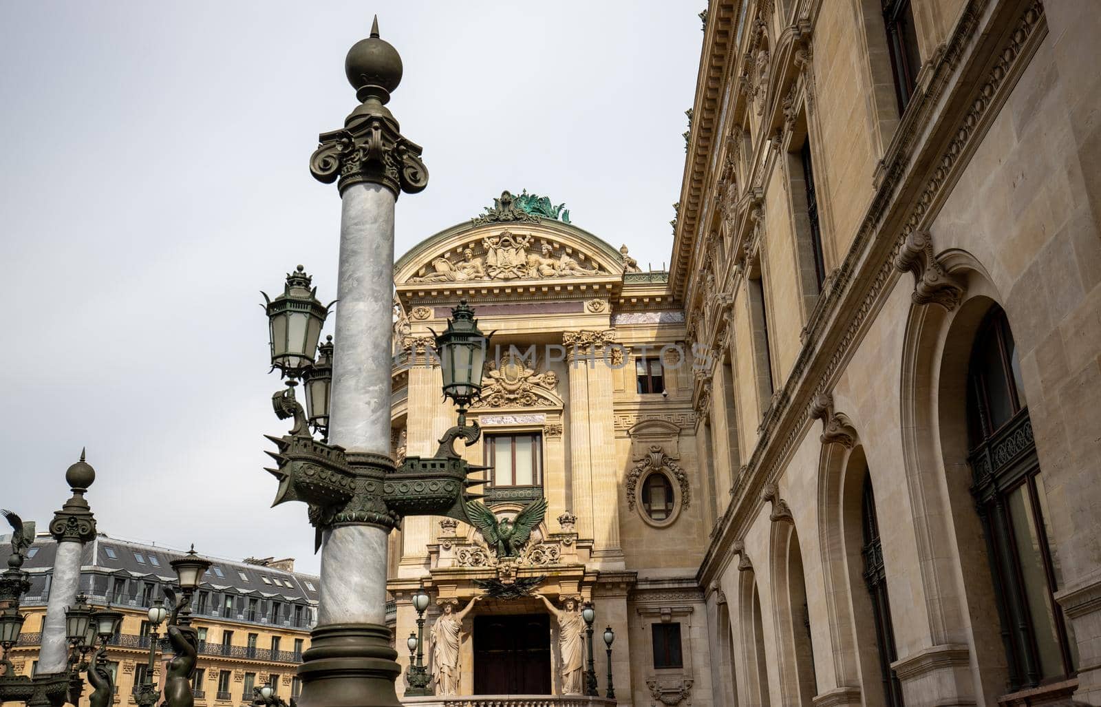 View at the back of the Paris Opera, France