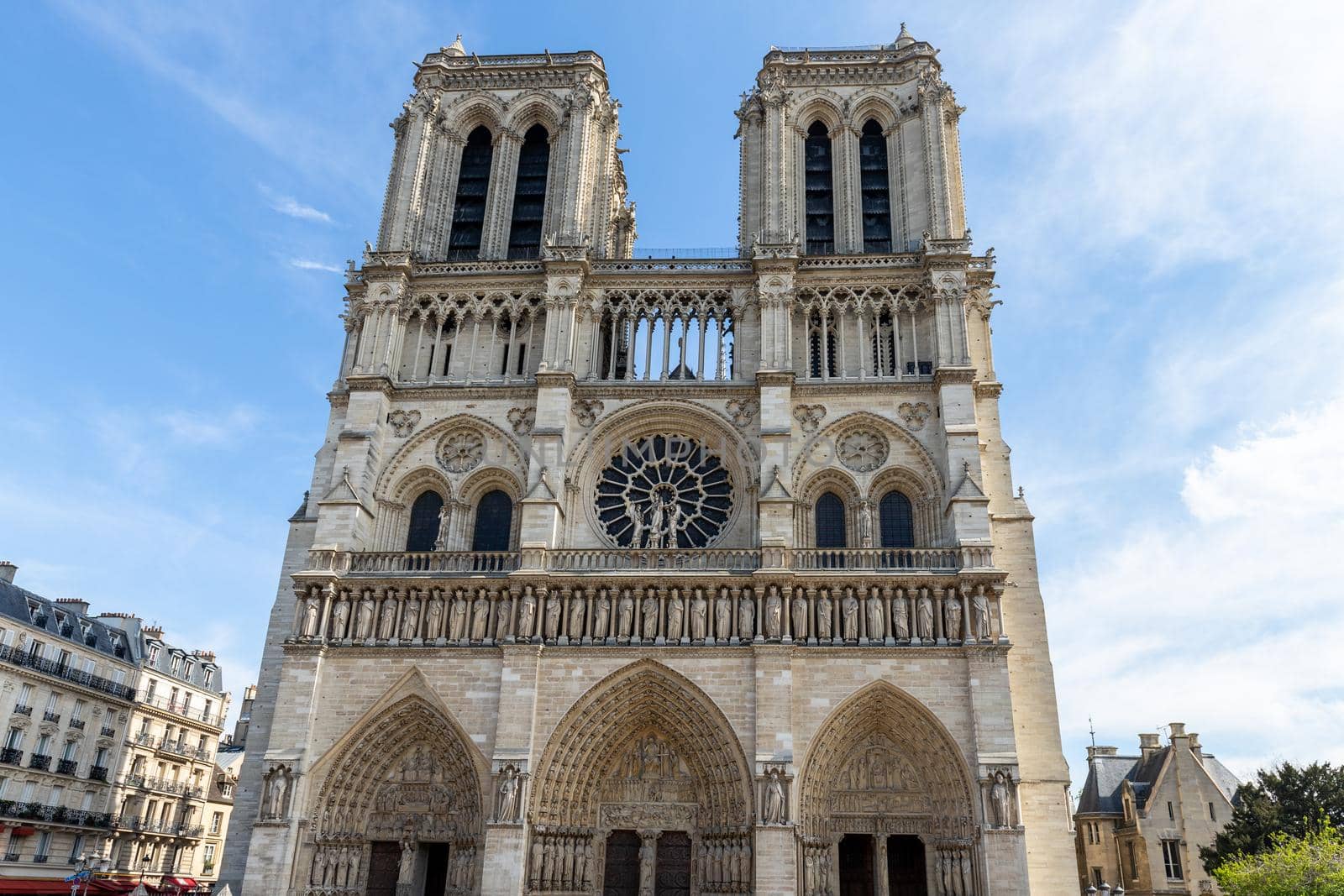 The front with two main towers of cathedral Notre Dame, Paris by reinerc