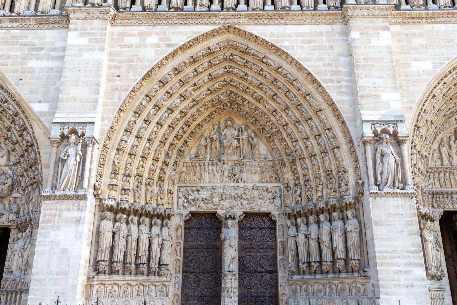 Entrance portal of cathedral Notre Dame, Paris by reinerc