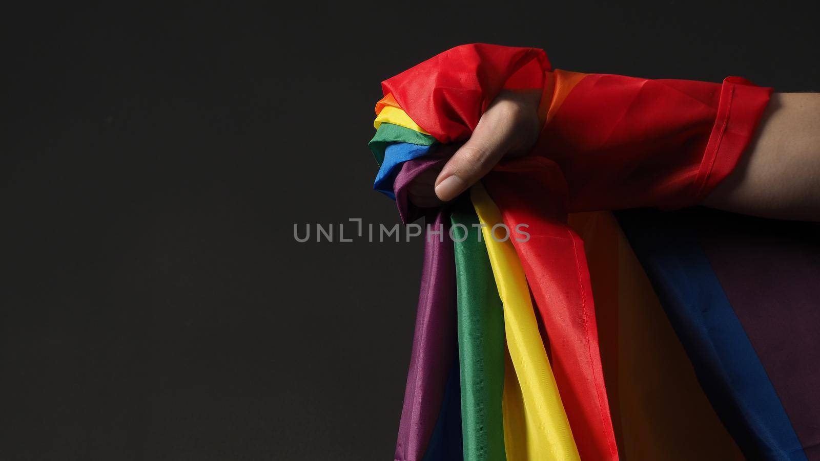 LGBTQ flag or Lesbian Gay Bi sexsual Transgender Queer or homosexsual pride by gnepphoto