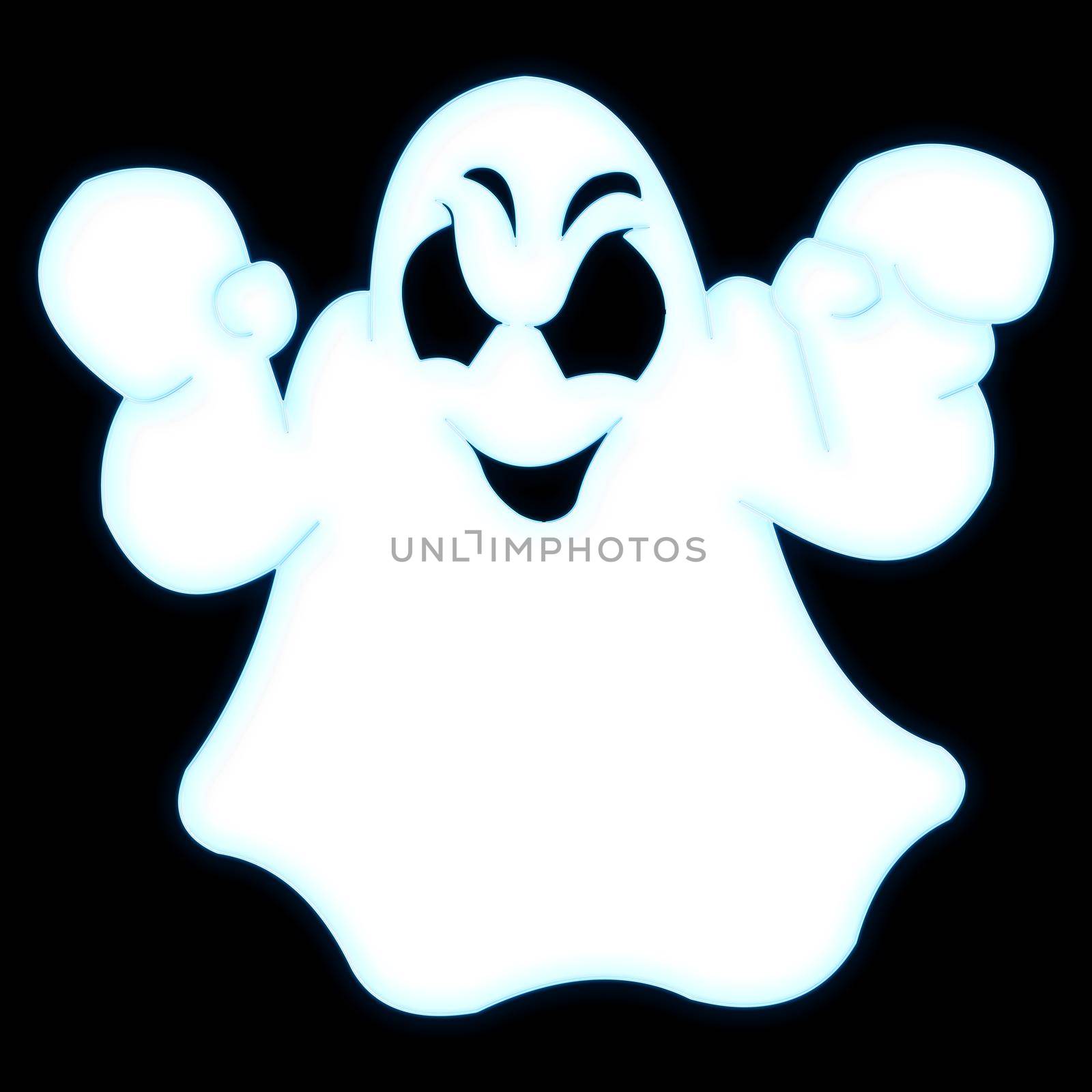 Glowing Halloween Ghost by Bigalbaloo