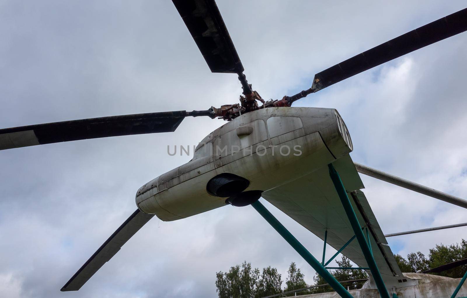 July 18, 2018, Moscow region, Russia. Helicopter Mil V-12 at the Central Museum of the Russian Air Force in Monino.