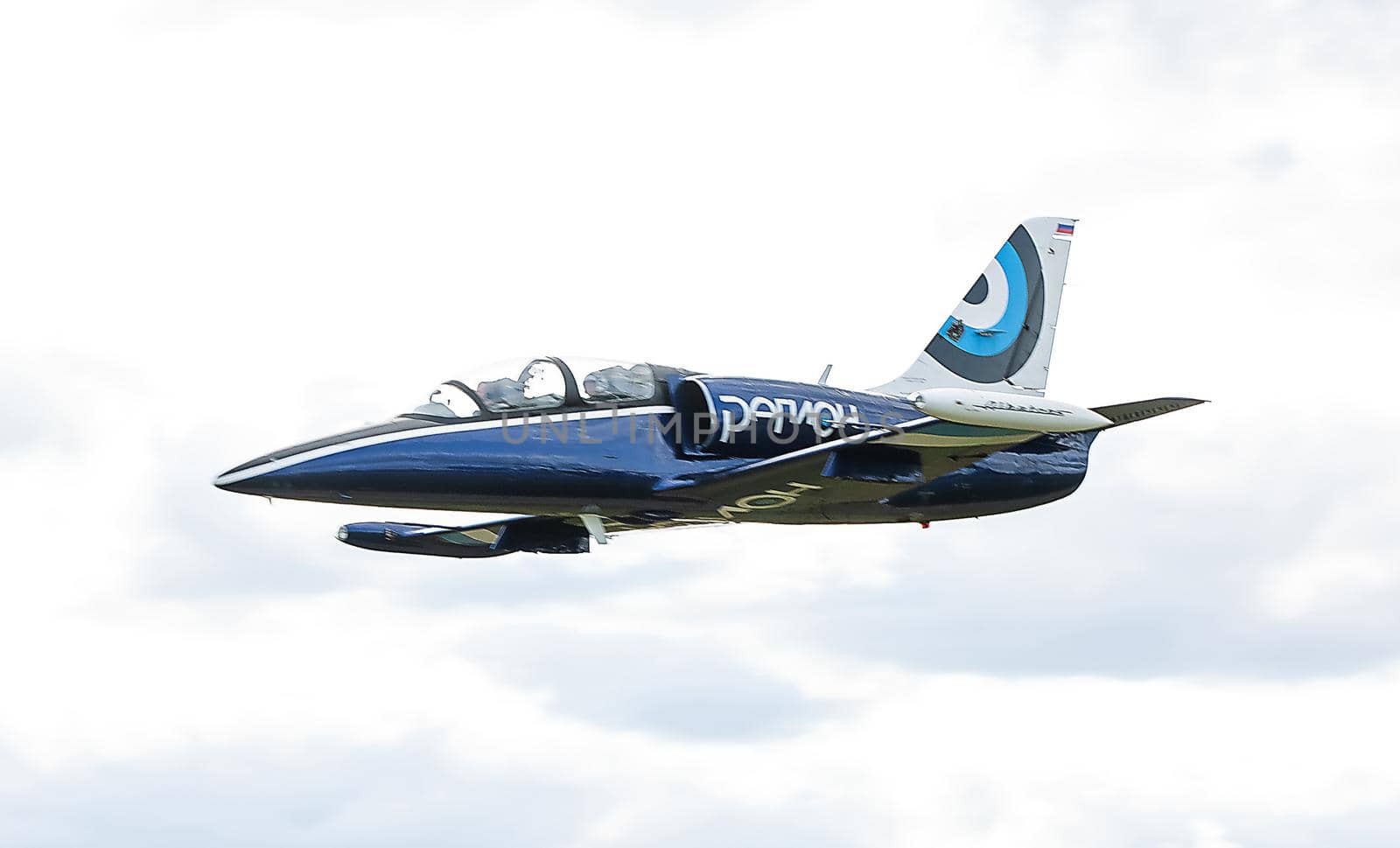 September 12, 2020, Kaluga region, Russia. The Aero L-39 Albatros training aircraft performs a training flight at the Oreshkovo airfield.