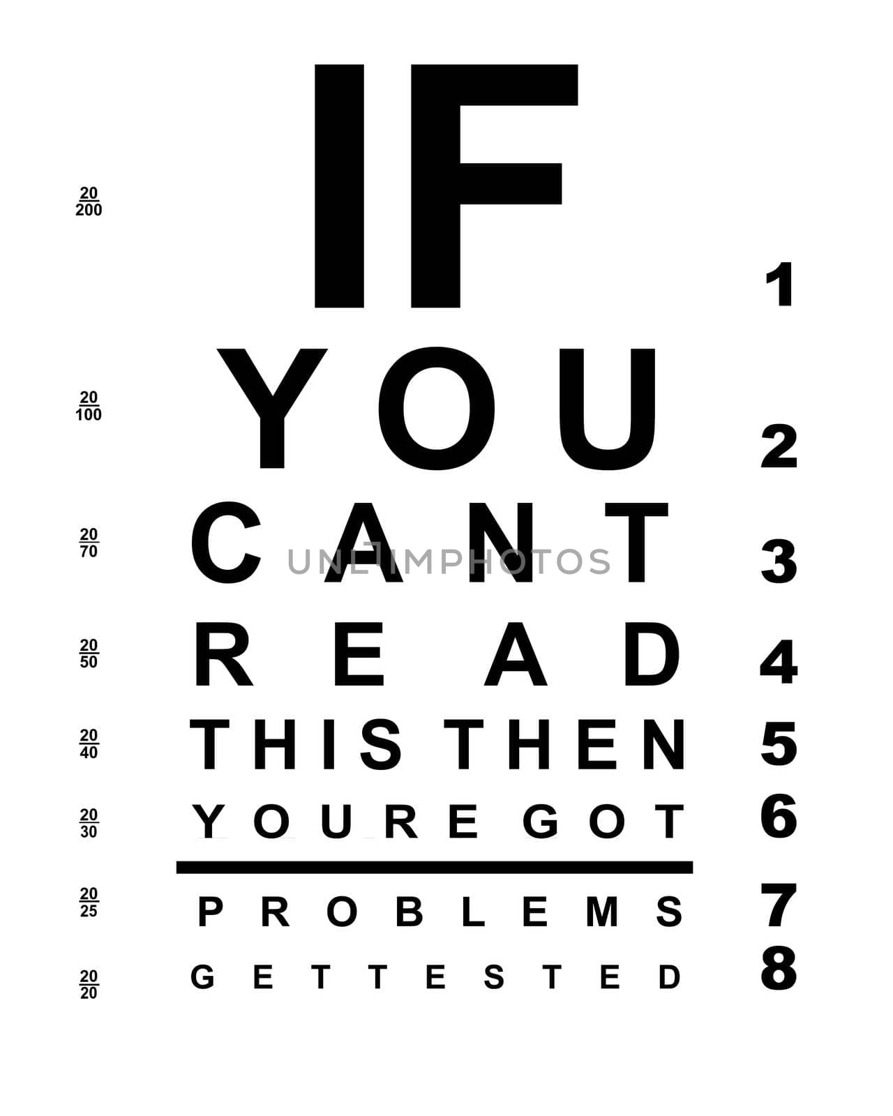 If you can read this eye test chart