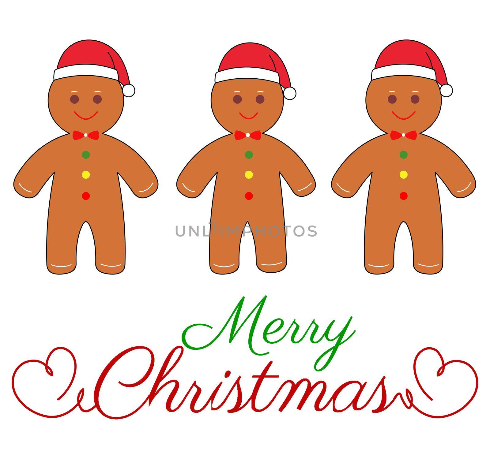 Merry christmas gingerbread men by Bigalbaloo