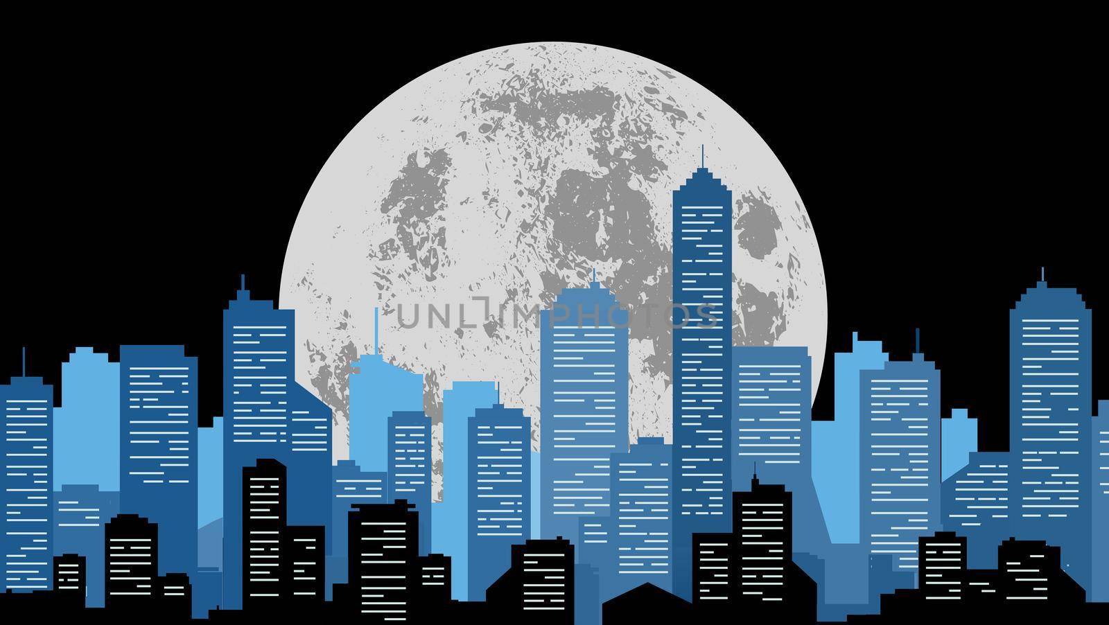 Moon Light Cityscape