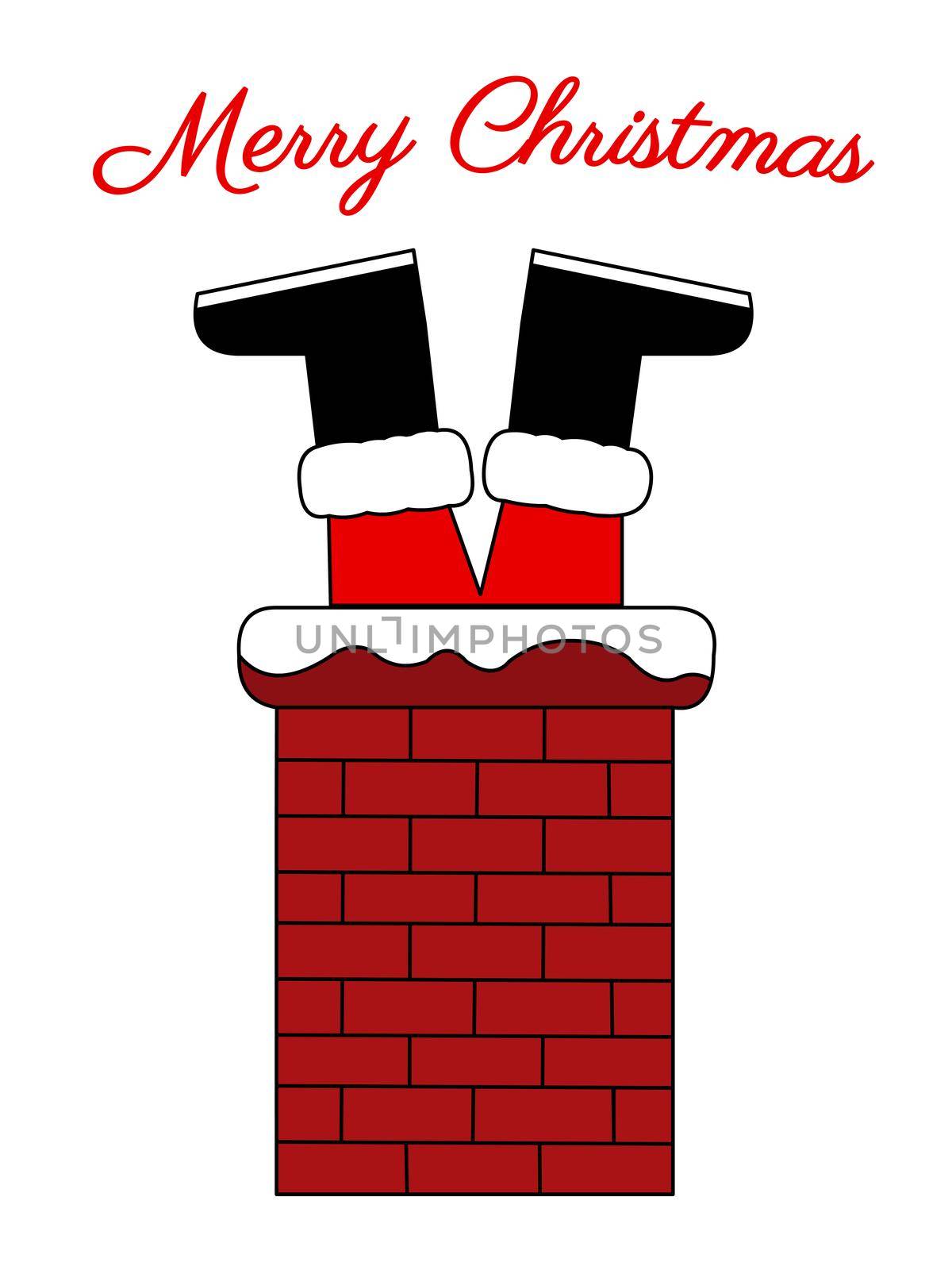 Santa stuck in a chimney by Bigalbaloo