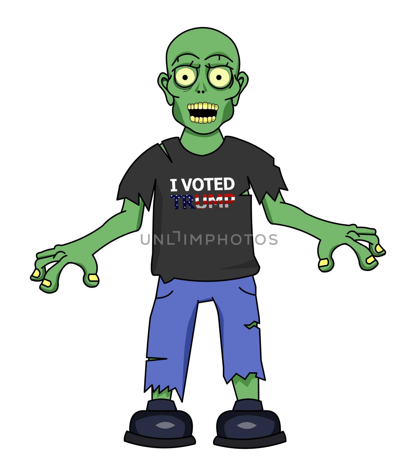 Zombie Trump Supporter by Bigalbaloo