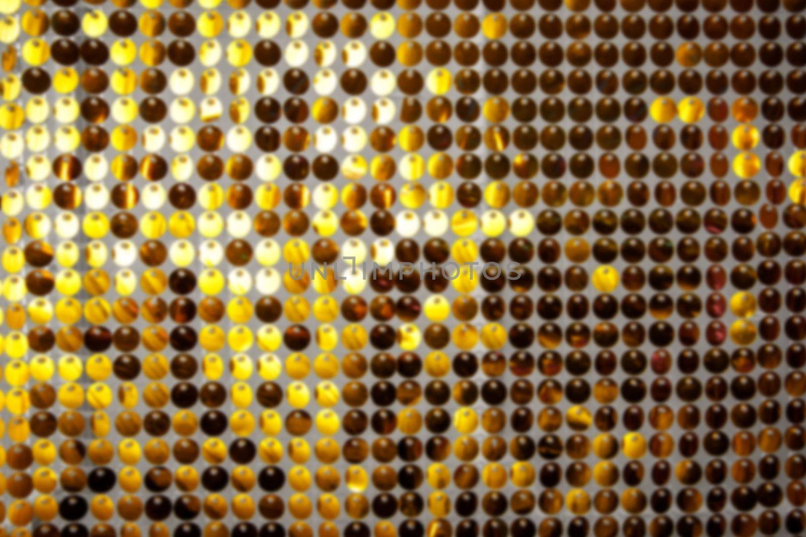 Abstract golden background. Blurred circular elements