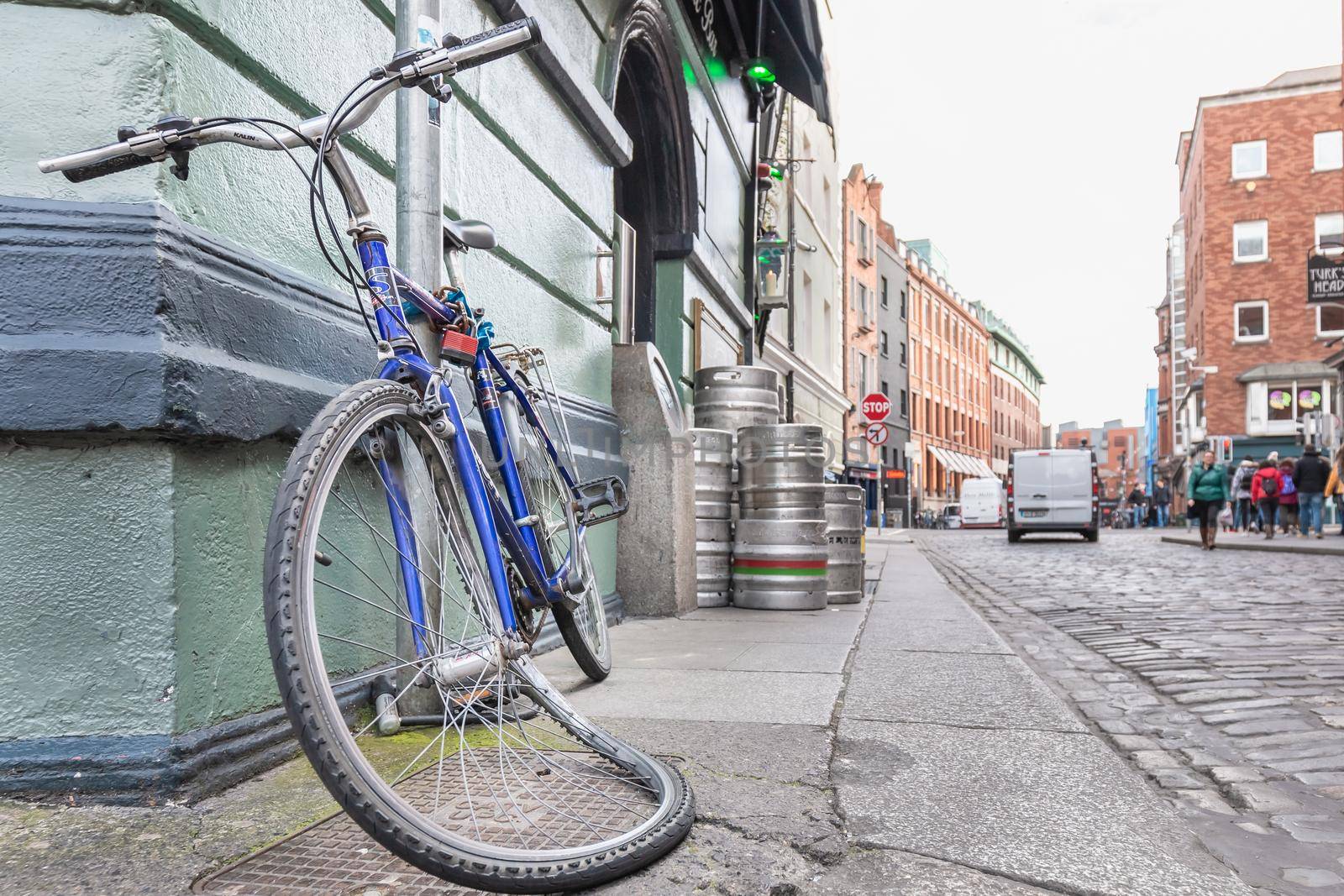 Vandalized bicycle tied up in Dublin, Ireland by AtlanticEUROSTOXX