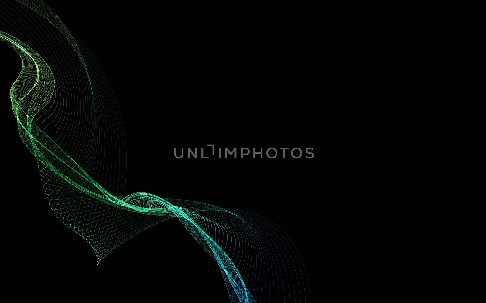 Dark abstract background with a glowing abstract waves by teerawit