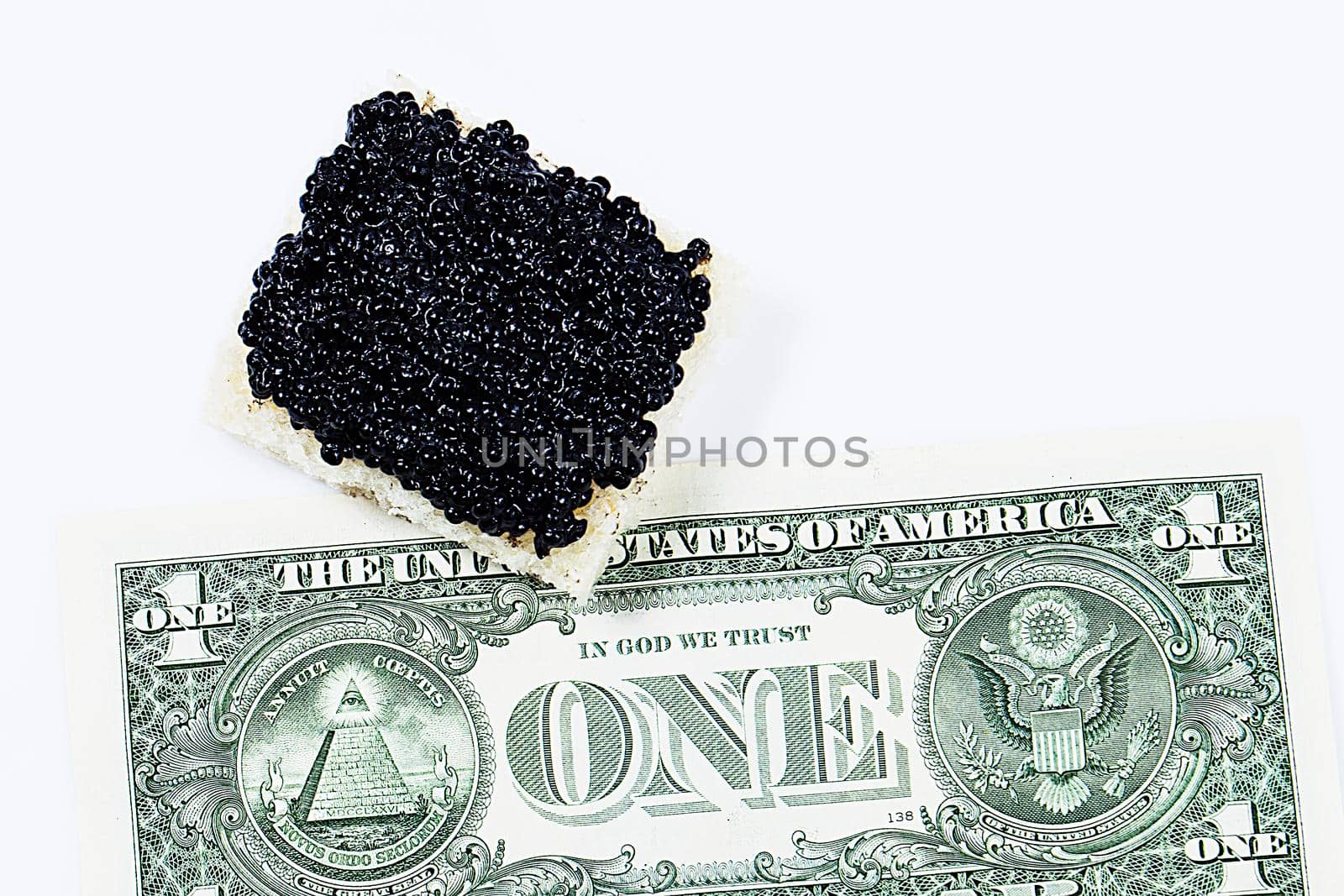 View from above. Concept. Food and money Crisis