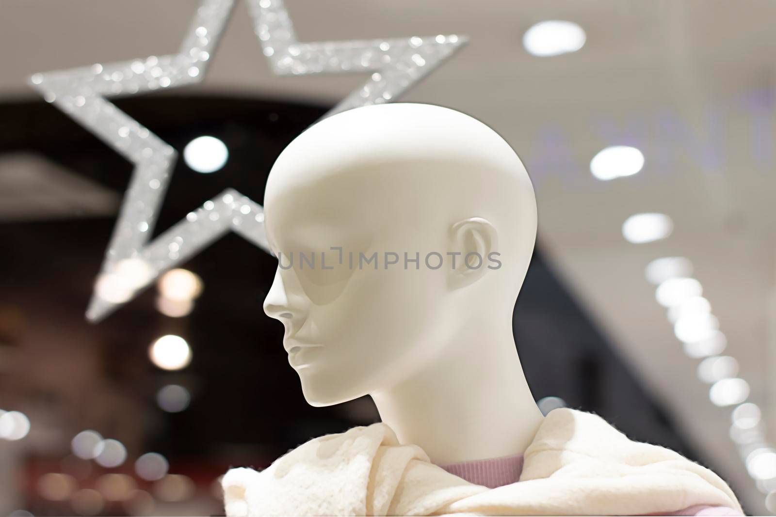 View from the side. Beautiful fashion background.