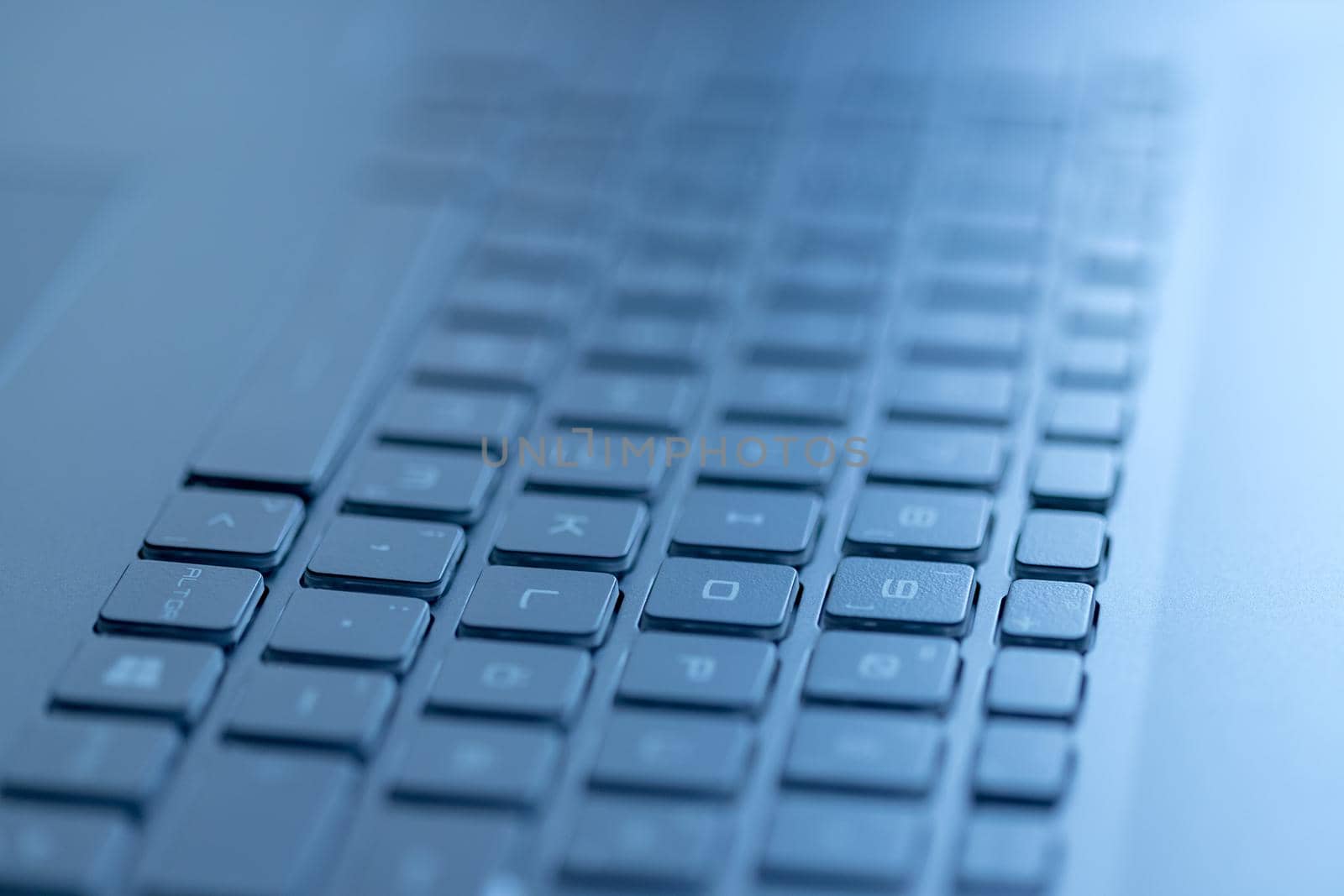 Closeup picture of a black laptop keyboard