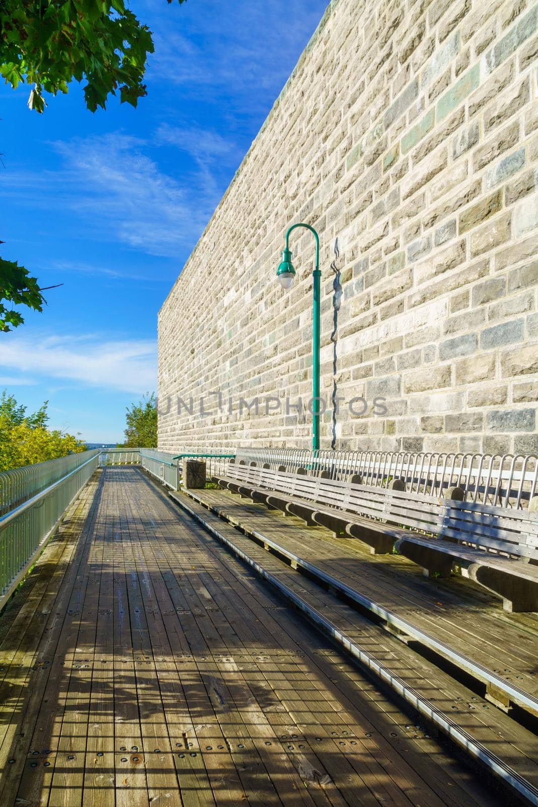 View of the walls and the governors promenade, in Quebec City, Quebec, Canada