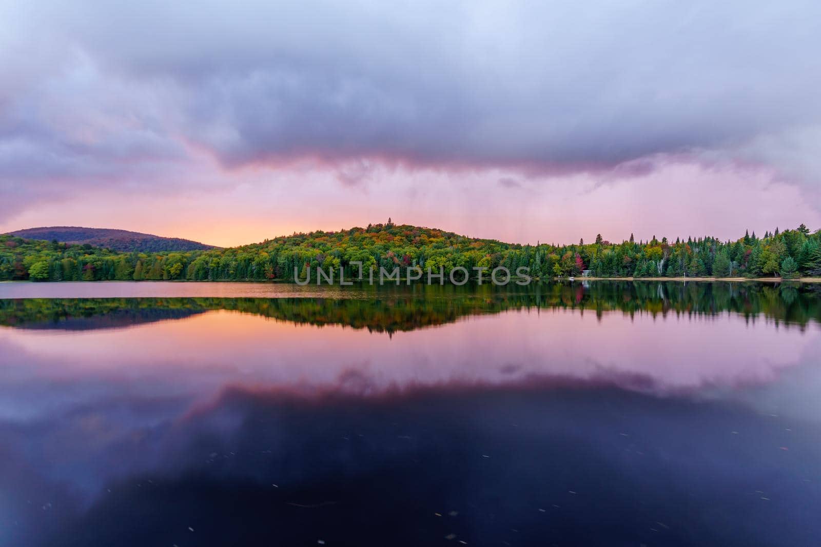 Sunset in Petit Lac Monroe, in Mont Tremblant National Park by RnDmS