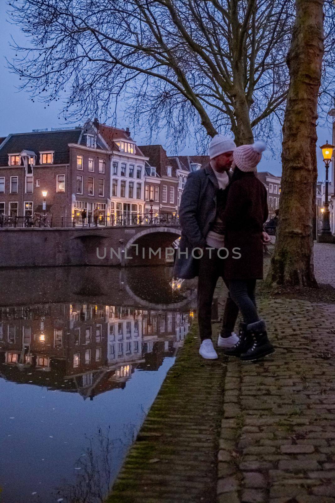 Traditional houses on traditional houses on the Oudegracht Old Canal in the center of Utrecht, Netherlands Holland Europe