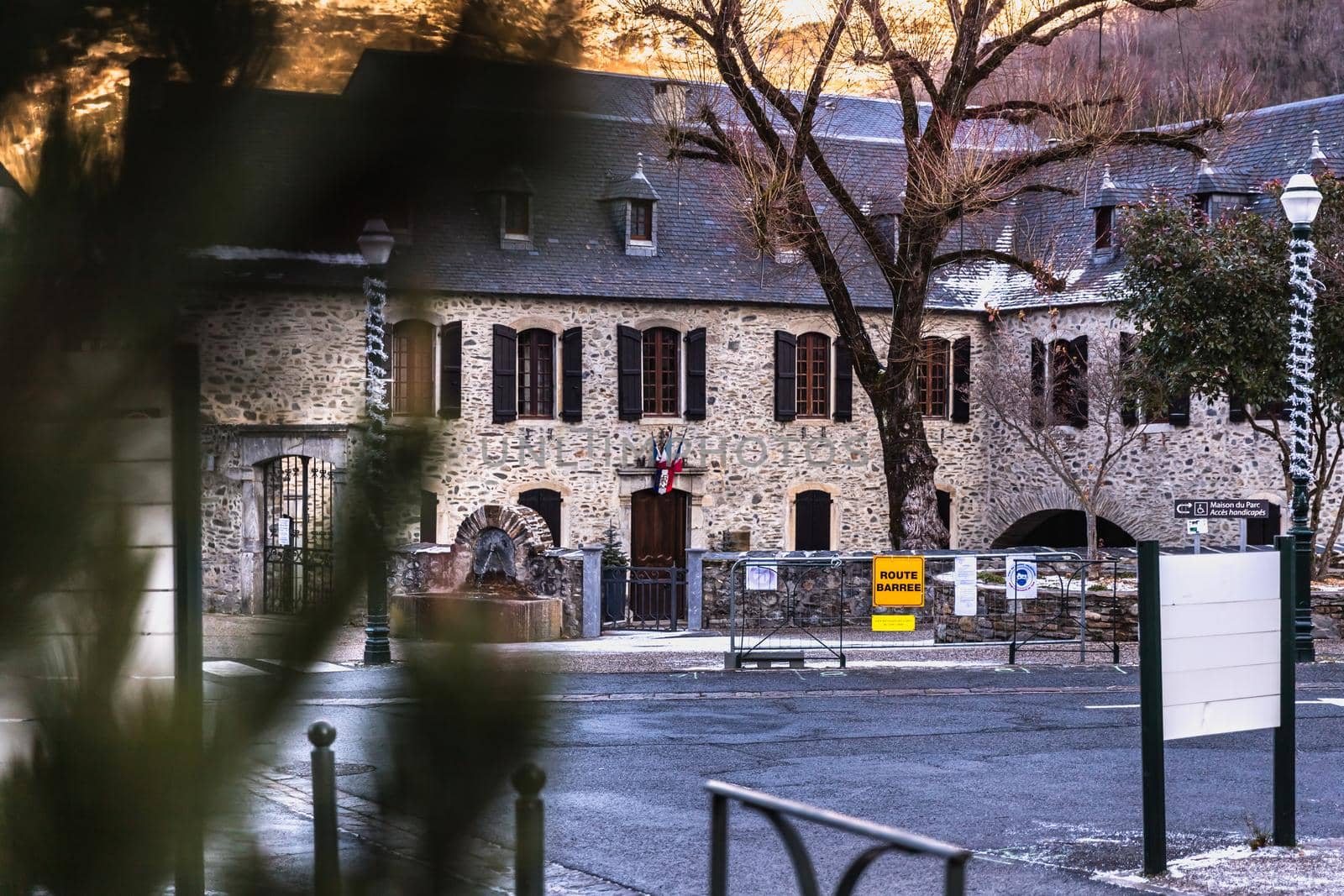 architectural detail of the town hall in Saint Lary Soulan by AtlanticEUROSTOXX