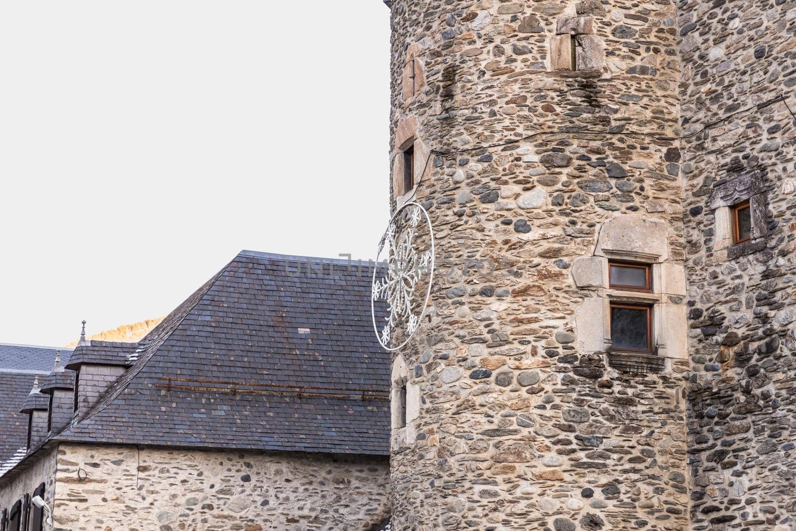 architectural detail of the house of the Parc National Des Pyrenees in Saint Lary Soulan by AtlanticEUROSTOXX