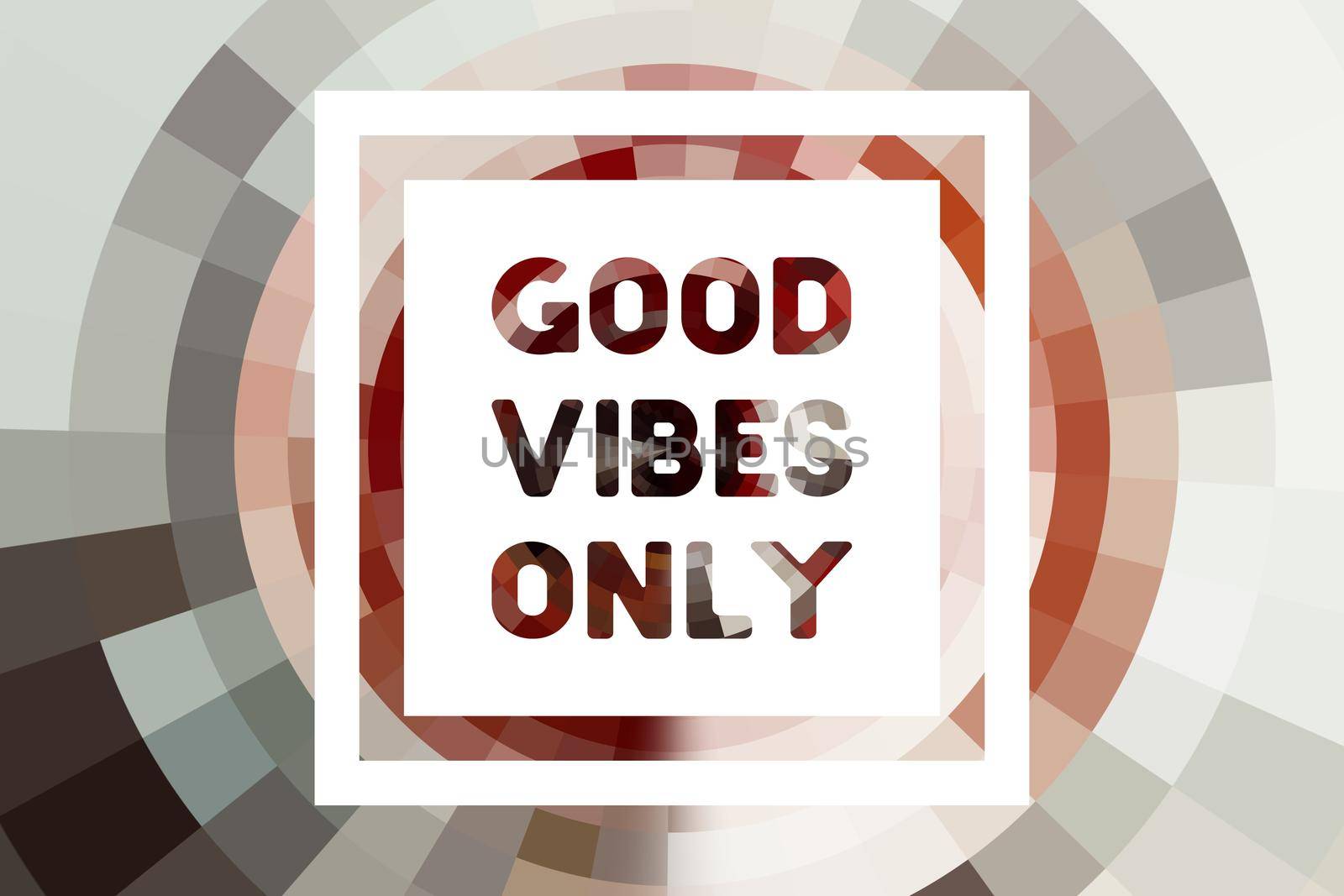 Good vibes only motivational poster 3d bold colorful retro style typography. Inspirational positive sign. Quote typographic illustration. by mrceviz