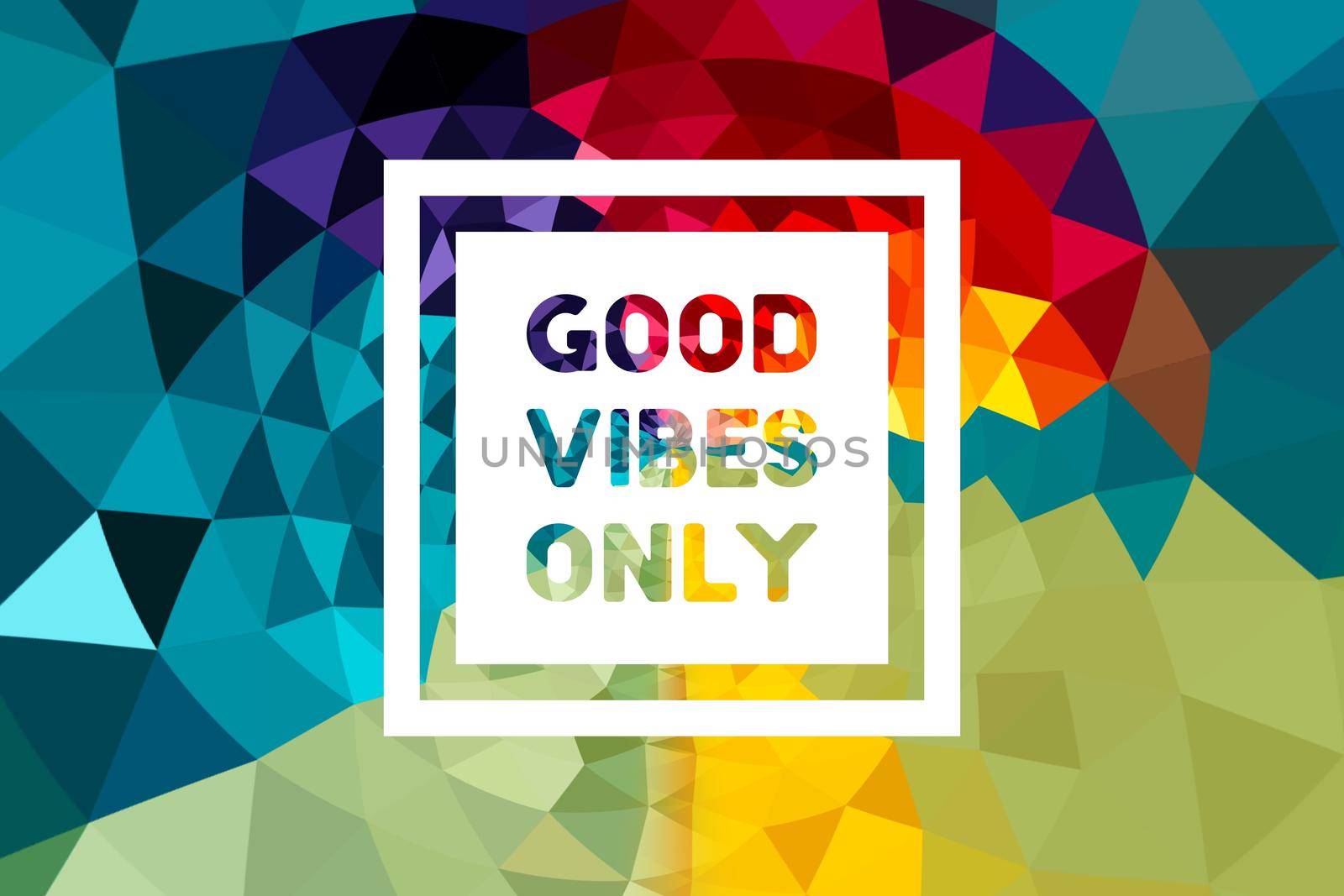 Good vibes only motivational poster 3d bold colorful retro style typography. Inspirational positive sign. Quote typographic illustration. by mrceviz