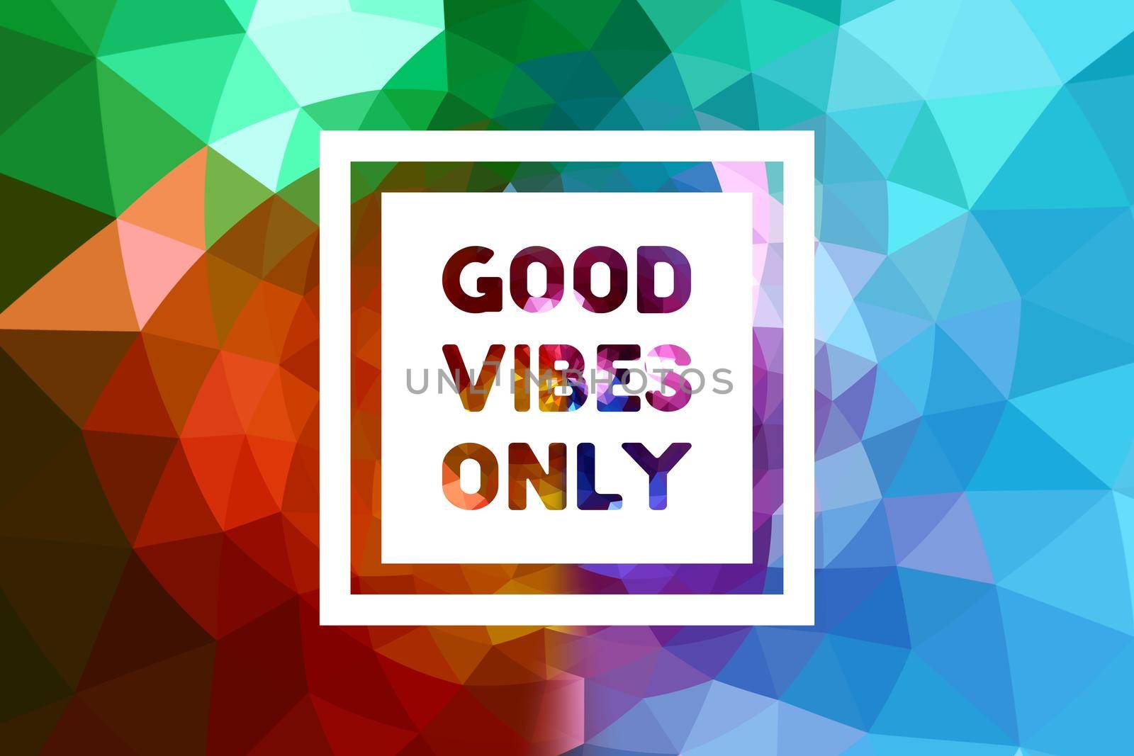 Good vibes only motivational poster 3d bold colorful retro style typography. Inspirational positive sign. Quote typographic illustration. by mrceviz