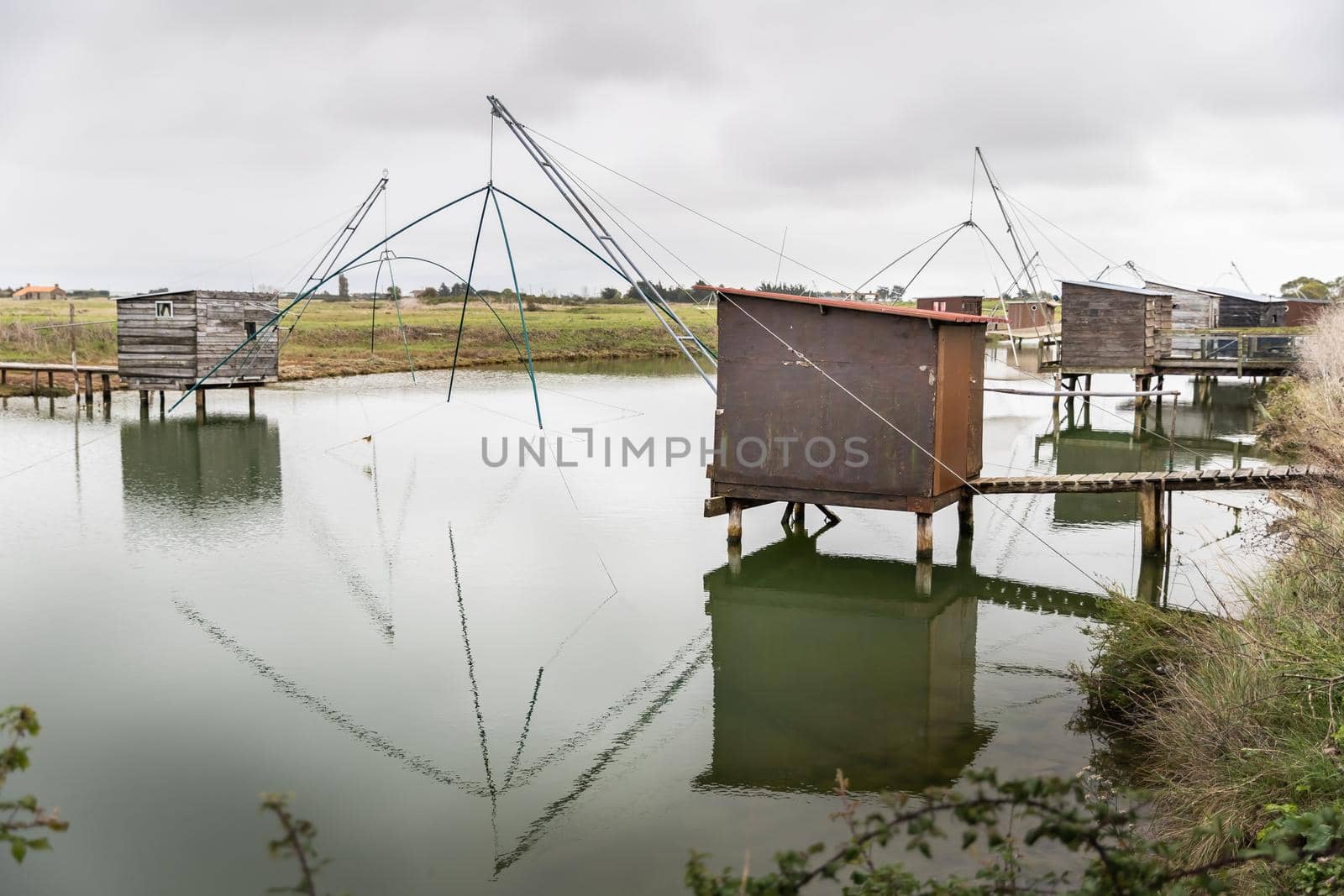 Carrelet de Pêche, the emblematic fisherman's hut of the coastal landscapes of Vendee by AtlanticEUROSTOXX