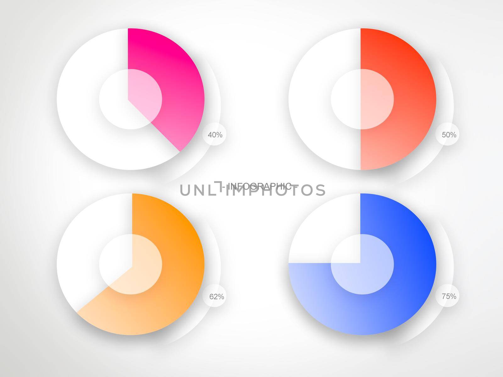 Circle business infographic chart illustration