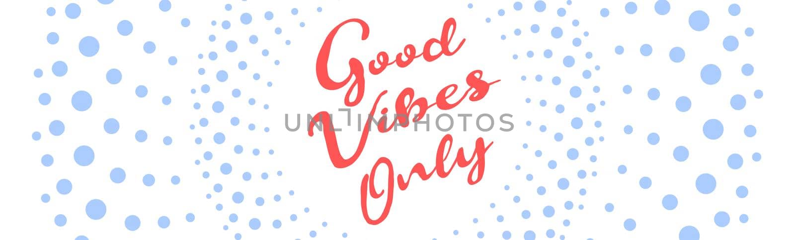 Good Vibes Only Text With Wavy Background. Motivational quote. Papercut design. Home decoration printable