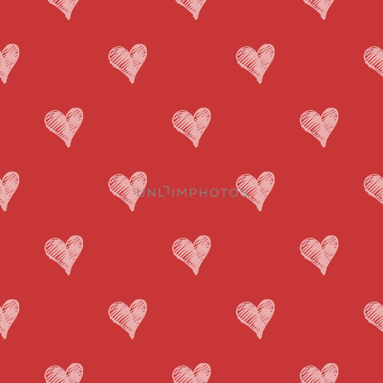 Semless heart shape pattern with colorful background